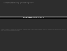 Tablet Screenshot of ahnenforschung-genealogie.de